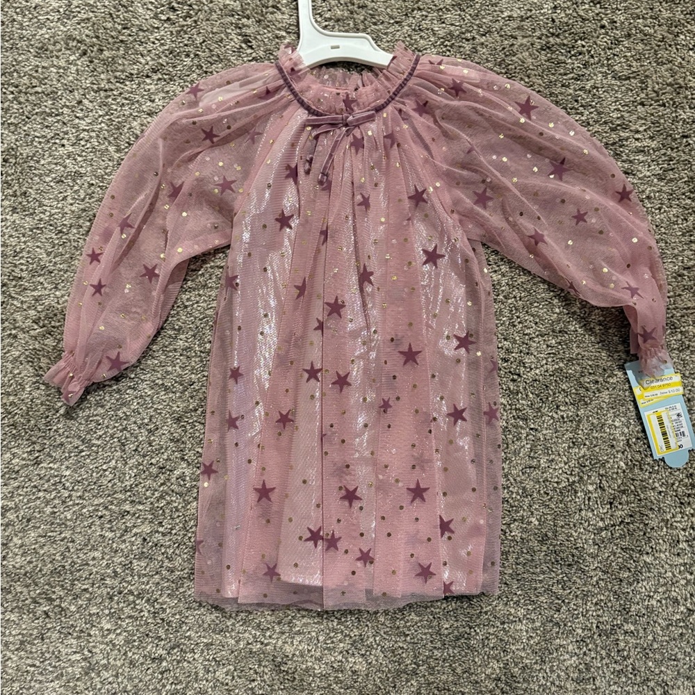 Cat & Jack Pink Starry Kids Dress